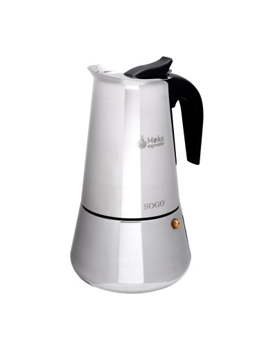 Cafetera Moka 12 Tazas Acero Inox