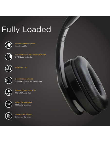 AURICULARES BLUETOOTH CON FUNCIÓN FM RADIO