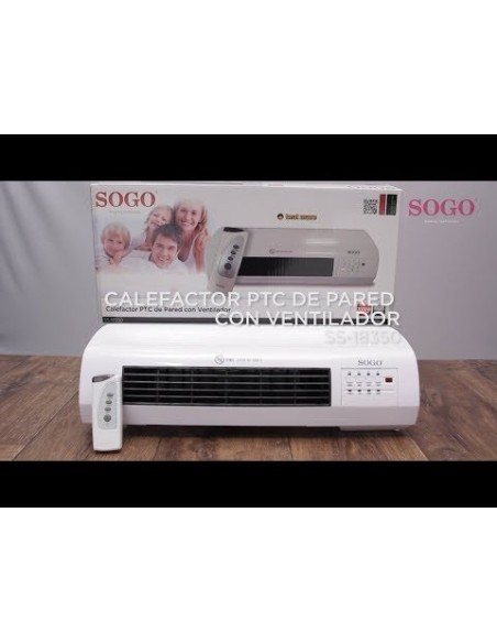 CALEFACTOR PTC CON VENTILADOR SOGO
