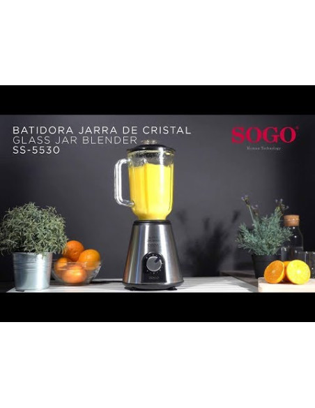 BATIDORA DE JARRA CRISTAL DE 5 VELOCIDADES - 1000W