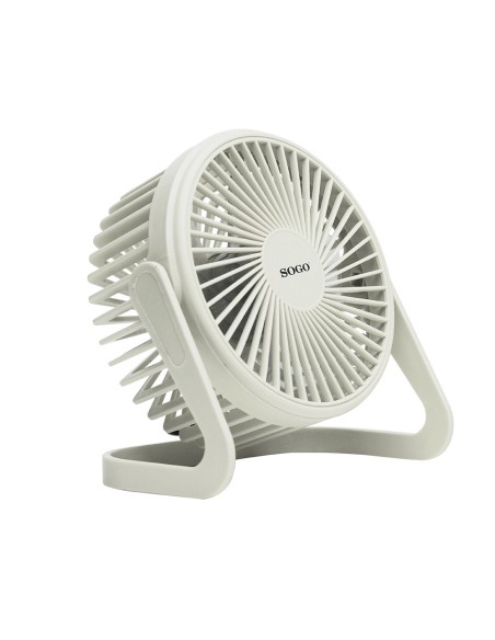 VENTILADOR DE PLÁSTICO MINI USB DE 5” (12cm) Blanco