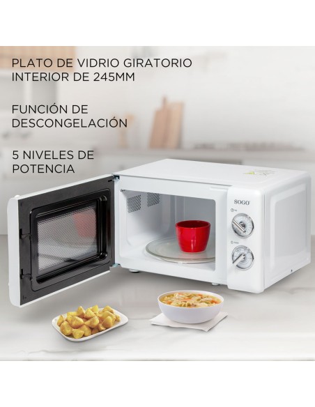 MICROONDAS 20L BLANCO RETRO