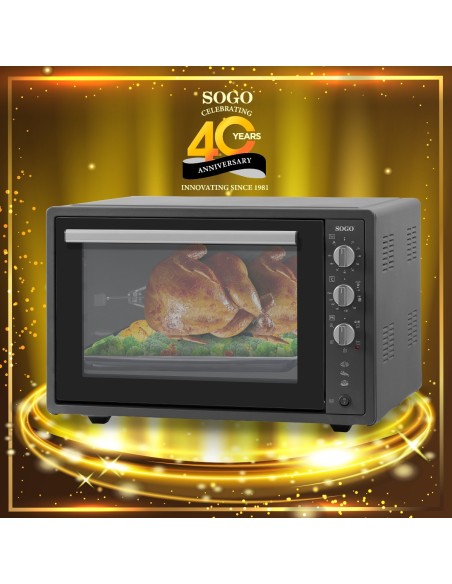 Horno Eléctrico de Convección con 6 Funciones de Cocción y Temporizador – 70 L