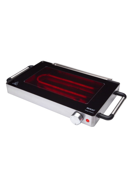 Parrilla eléctrica vidrio cerámico 800W raclette