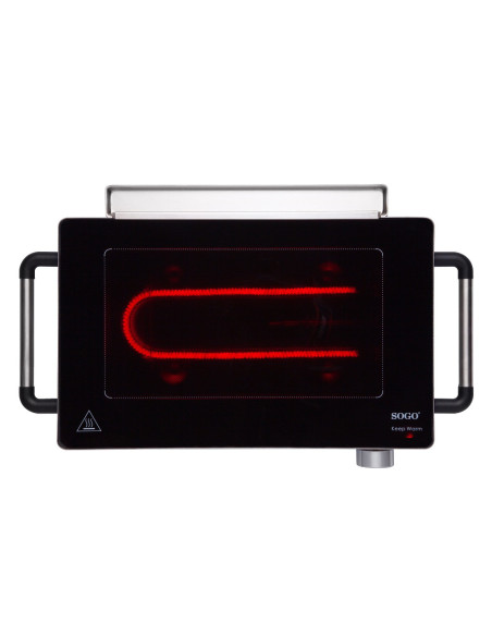 Parrilla eléctrica vidrio cerámico 800W raclette