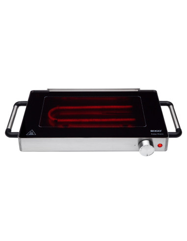 Parrilla eléctrica vidrio cerámico 800W raclette