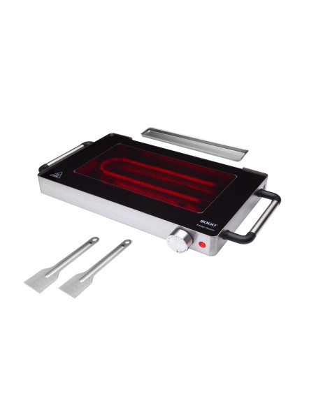 Parrilla eléctrica vidrio cerámico 800W raclette