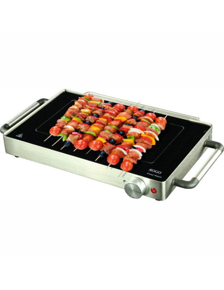 Parrilla eléctrica vidrio cerámico 800W raclette