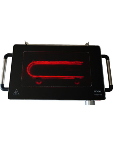 Parrilla eléctrica vidrio cerámico 800W raclette