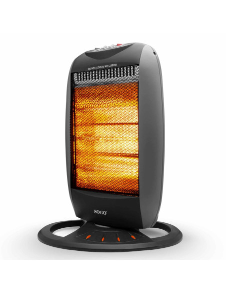 SOGO RADIADOR HALÓGENO - 3 TUBOS - OSCILACIÓN - 1200W