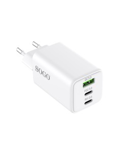 CARGADOR ULTRA RAPIDO 3 PUERTOS GAN 65W