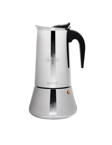 CAFETERA MOKA 9 TAZAS ACERO INOX