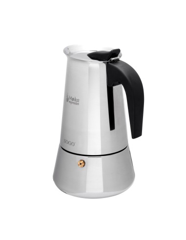 CAFETERA MOKA 9 TAZAS ACERO INOX