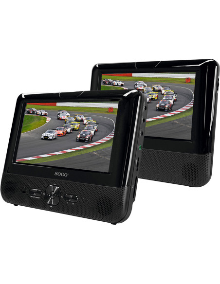 SOGO REPRODUCTOR DVD PORTÁTIL 7\" DOBLE + USB