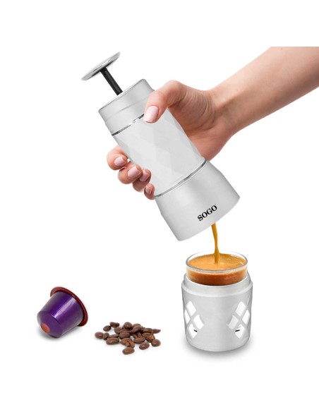 Cafetera espresso portátil 20 bar 2 en 1 0,12L