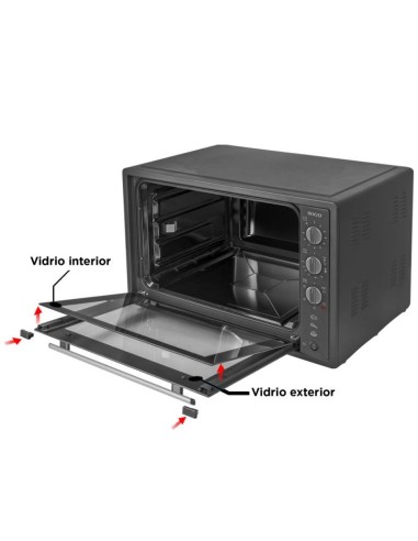 Horno Eléctrico de Convección con 6 Funciones...