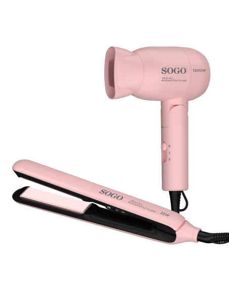 SET DE PLANCHA Y SECADOR DE PELO 2 EN 1