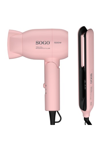 SET DE PLANCHA Y SECADOR DE PELO 2 EN 1