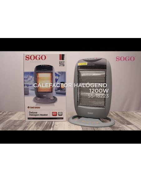 SOGO RADIADOR HALÓGENO - 3 TUBOS - OSCILACIÓN - 1200W