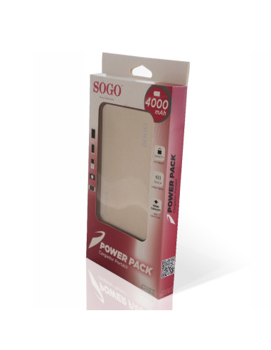 SOGO BATERÍA POWER PACK USB  - 4000MAH - DORADO