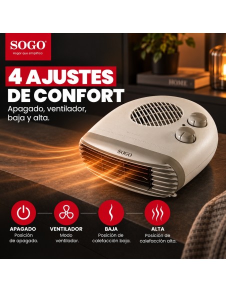 CALEFACTOR CON TURBO VENTILADOR 2000W