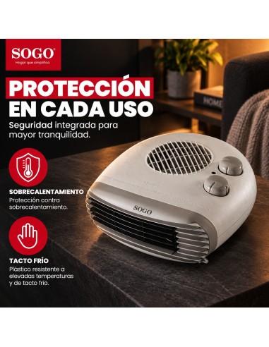 CALEFACTOR CON TURBO VENTILADOR 2000W