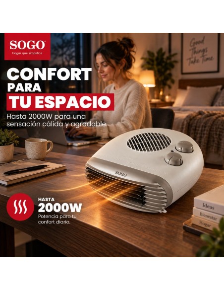 CALEFACTOR CON TURBO VENTILADOR 2000W