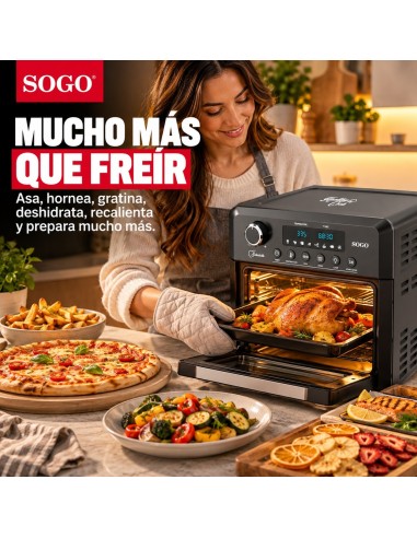 Freidora de aire horno 18L con asador y...